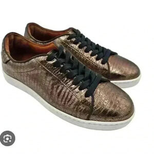 Frye Alexis Sneaker Bronze Leather shoe sz 9.5 m